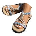 thumbnail image 1 of Mepaouo Summer Sandals for Women 2025 Bohe Beach Vintage Wedge Sandalias Wide Width Dressy Shoes, 1 of 8