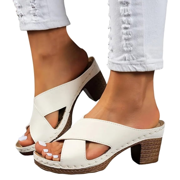 Dakaela Summer Sandals for Women 2025 Orthopedic Dressy Chunky Wedding Shoes Casual Wedge Thong Sandal