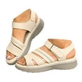 thumbnail image 1 of Mepaouo Summer Sandals for Women Arch Support Walking Sport Flat Sandal Open Toe Slip on Shoes, 1 of 7