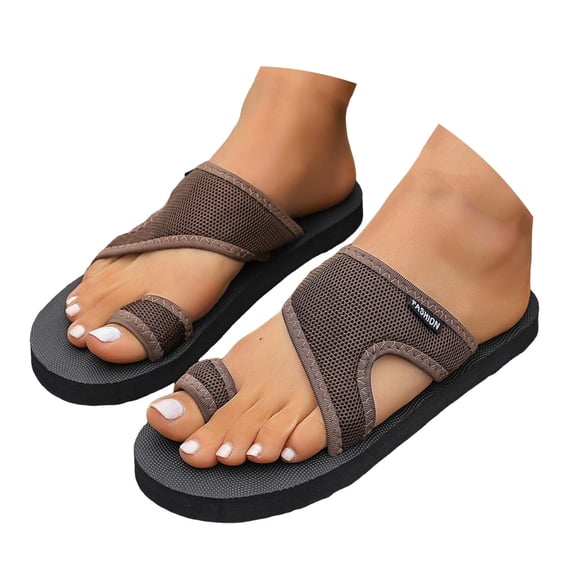 Mepaouo Summer Sandals for Women Orthopedic Hollow Mesh Flip Flops Comfortable Walking Flip Flops