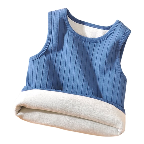 Mepaouo Tank Tops for Babys Cotton Undershirts for Little Kids Comfort Sleeveless T-Shirts(Blue,E)