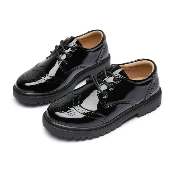 Mepaouo Toddler Boys Girls Dress Shoes Little Kid Leather Oxfords School Uniform Wedding Flats Loafers