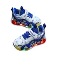 thumbnail image 1 of Mepaouo Toddler Boys Girls Light up Shoes LED Flashing Breathable Running Sneakers for Little Kid Blue 5.5, 1 of 9