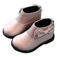 thumbnail image 1 of Mepaouo Toddler Girls Boys Combat Ankle Boots Little Kid Waterproof Outdoor Chelsea Fall Work Booties Pink 6.5, 1 of 8