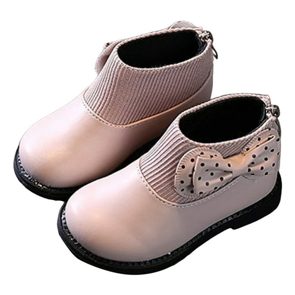 Mepaouo Toddler Girls Boys Combat Ankle Boots Little Kid Waterproof Outdoor Chelsea Fall Work Booties Pink 8