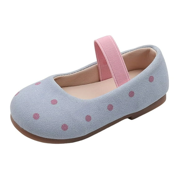 Mepaouo Toddler Girls Dress Shoes Little Kids Mary Janes Suede Slip on Ballet Flats for Wedding Party