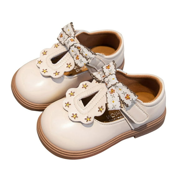Mepaouo Toddler Girls Mary Jane Flats Kids School Party Dress Shoes Infant Baby Walking Moccasinss