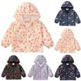 thumbnail image 1 of Mepaouo Toddler Jacket Boys Girls Waterproof Windbreaker Kids Cute Outerwear Fall Coat with Zipper Black 2-3 Years, 1 of 6