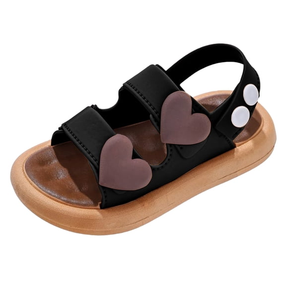 Mepaouo Toddler Kids Sandals Boys Girls Cork Footbed Sandal Shoes Non Slip Open Toe Casual Slides Flats