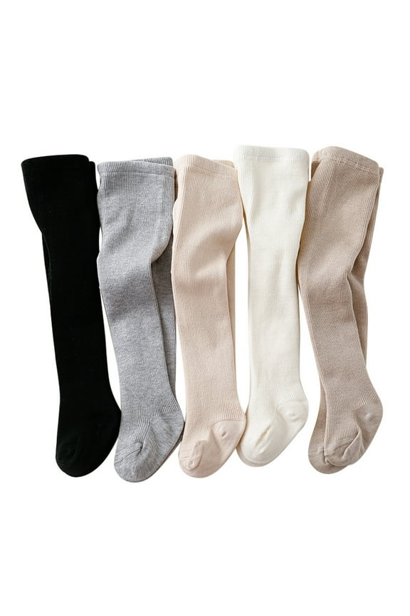 Toddler Little Girls Cotton Tights Footed Thick Winter Cable Knit Legging Pantyhose Stocking Black 12-24 Months