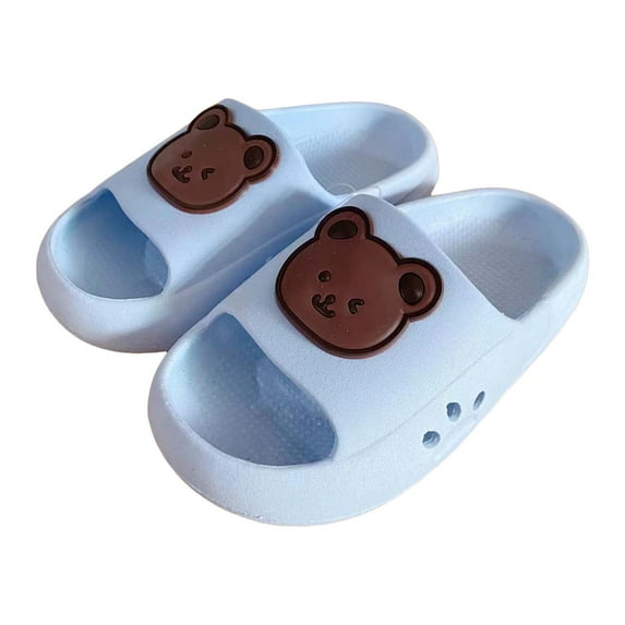 Mepaouo Toddler Little Kids Beach Pool Shower Slides Home Bath Slippers Cute Summer Outdoor Shoes