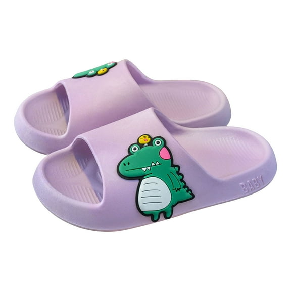 Mepaouo Toddler Little Kids Slides Cute Animals Beach Pool Shower Sandals Summer Outdoor Bath Shoes