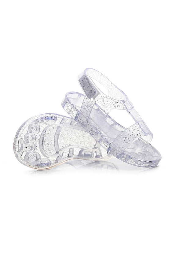 Toddler Sandals Girls Flat Jelly Shoes Clear Slingback Summer Slides Dress Water Slippers