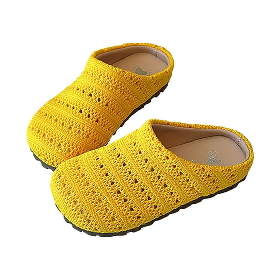 Mepaouo Toddler Slip on Shoes Breathable Knit Summer Casual Mules Outdoor Clogs Walking Slides