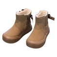 thumbnail image 1 of Mepaouo Toddler Snow Boots Boys Girls Winter Waterproof Outdoor Shoes Slip on Booties(Khaki,33), 1 of 9
