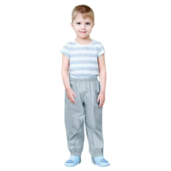 Mepaouo Toddlers Boys Girls Rain Pants Mud Dirty Proof Trousers Unisex Kids Lightweight Unisex Rain Wear
