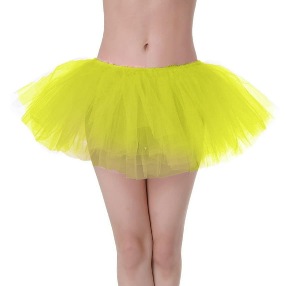 Mepaouo Tutus for Women 5 Layered Carnivals Skirts Tulle Dance Ballet Mesh Midi Dress up