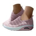 thumbnail image 1 of Mepaouo Walking Shoes for Women Air Cushion Slip on Sneakers Breathable Mesh Platform Sock Shoes, 1 of 6