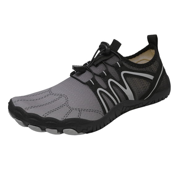 Mepaouo Water Shoes for Women Men Barefoot Breathable Quick Dry Aqua Sports Beach Hiking Sneakers Black 6