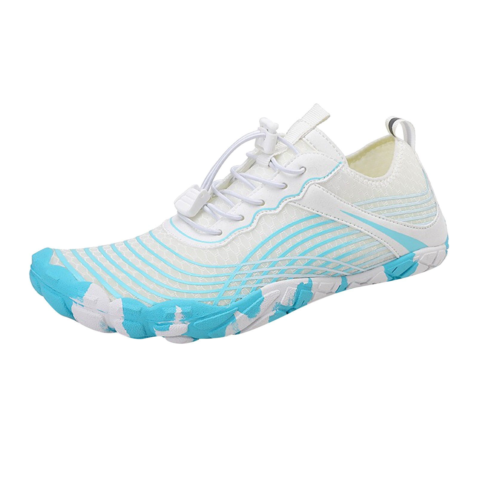 Mepaouo Water Shoes for Women Men Quick Dry Aqua Swim Pool Hiking Athletic Barefoot Shoes(Light Blue,9.5)