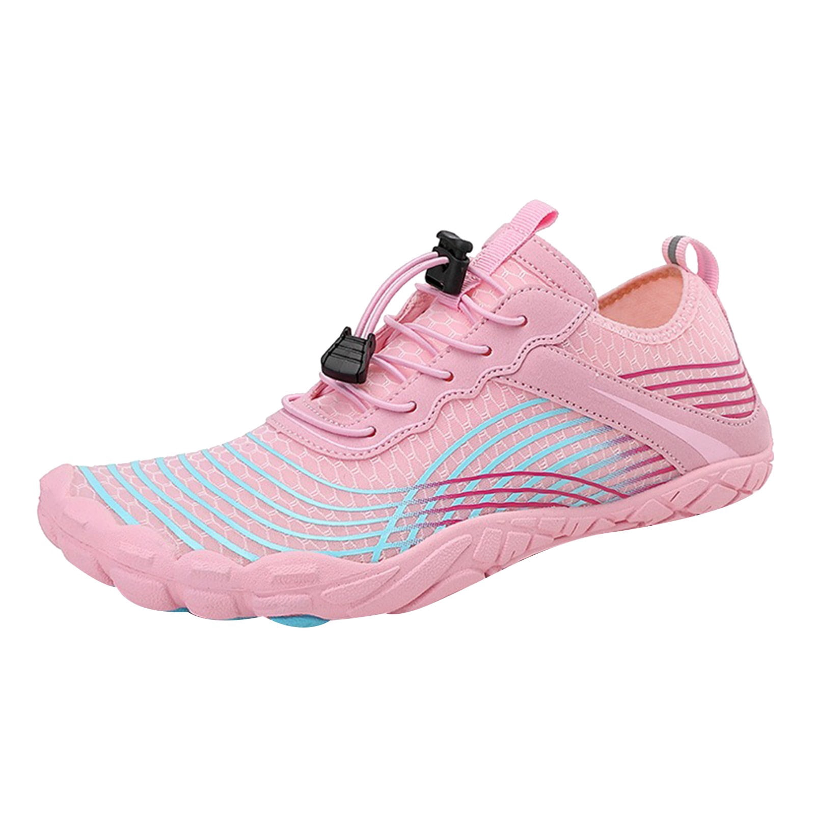 Mepaouo Water Shoes for Women Men Quick Dry Aqua Swim Pool Hiking Athletic Barefoot Shoes(Pink,7)