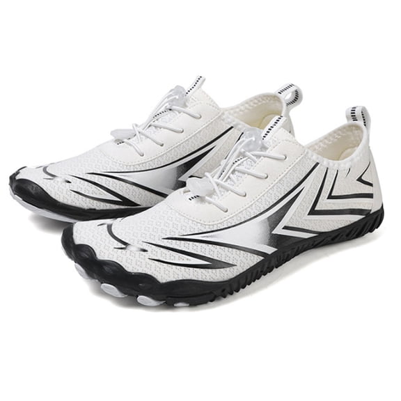 Mepaouo Water Shoes for Women Men Quick Dry Aqua Swim Slip on Barefoot Shoes for Pool Beach Surf White Size 6.5