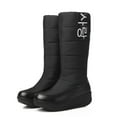 thumbnail image 1 of Mepaouo Waterproof Snow Boots for Women Mid Wide Calf Platform Outdoor Walking Winter Boots(Black,5.5), 1 of 7