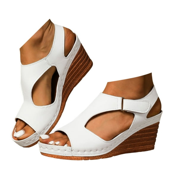Mepaouo Wedge Sandals for Women 2025 Orthopedic Walking Platform Dress Shoes Arch Support Summer Sandal