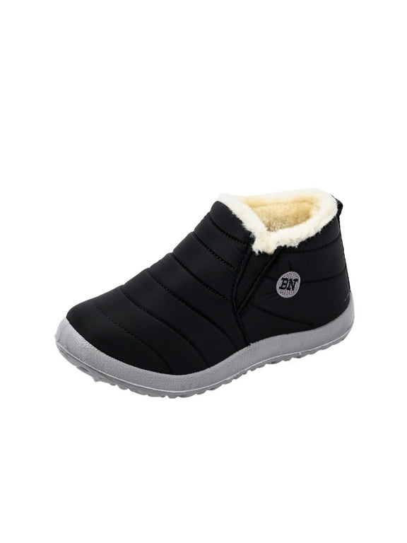 Winter Ankle Boots Warm Indoor and Outdoor Walking Booties Lined House Boots