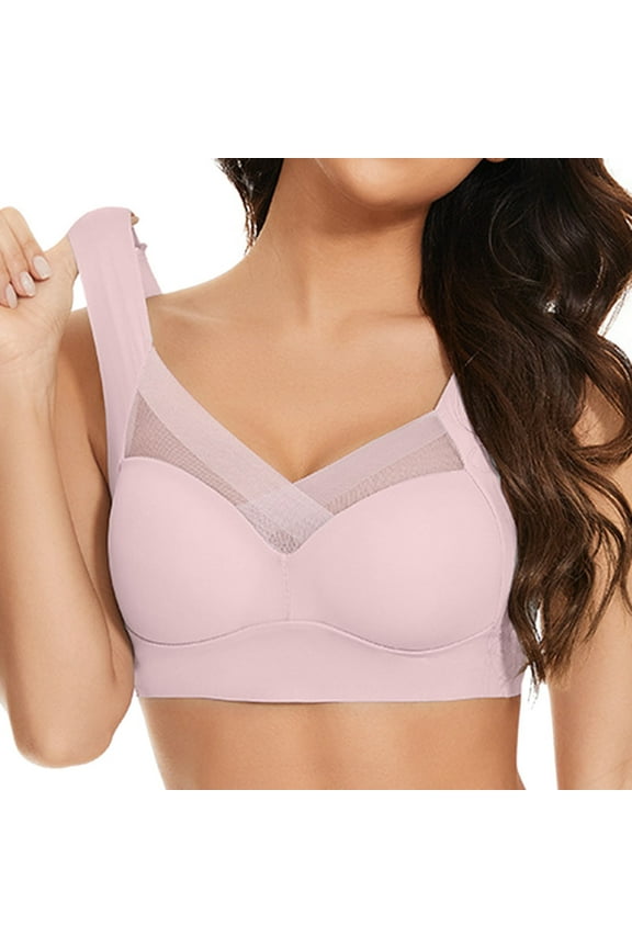 Wireless Bras for Women Seamless Sexy Posture Correcting Bra Push up No Underwire Bra Plus Size