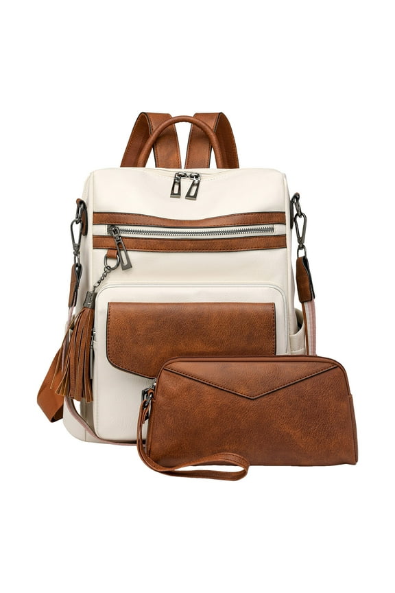 Women Backpack Purse Waterproof Anti Theft Rucksack Shoulder Bag Wallet Top Handle Satchel