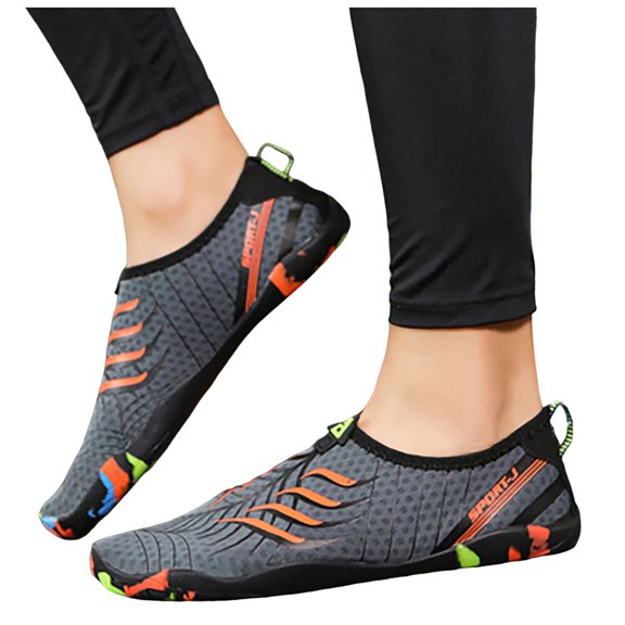 Mepaouo Women Barefoot Shoes Zero Drop Minimalist Shoes Workout Athletic Hiking Water Shoes(Grey,6.5)