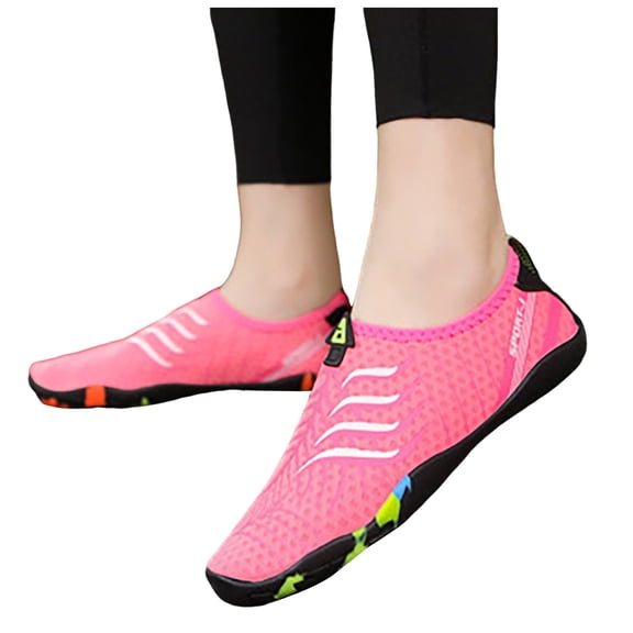 Mepaouo Women Barefoot Shoes Zero Drop Minimalist Shoes Workout Athletic Hiking Water Shoes(Red,7)