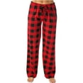 thumbnail image 1 of Mepaouo Women Buffalo Plaid Pajama Pants Comfy Stretch Sleepwear Bottoms Casual Trousers(Red,5XL), 1 of 7
