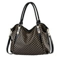 thumbnail image 1 of Mepaouo Women Handbags and Purse Ladies Tote Bags Leather Plaid Top Handle Satchel Shoulder Hobe Bags, 1 of 4