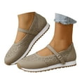 thumbnail image 1 of Mepaouo Women Mary Jane Walking Shoes Comfortable Hollow out Knit Work Flats Slip on Dress Shoes, 1 of 7