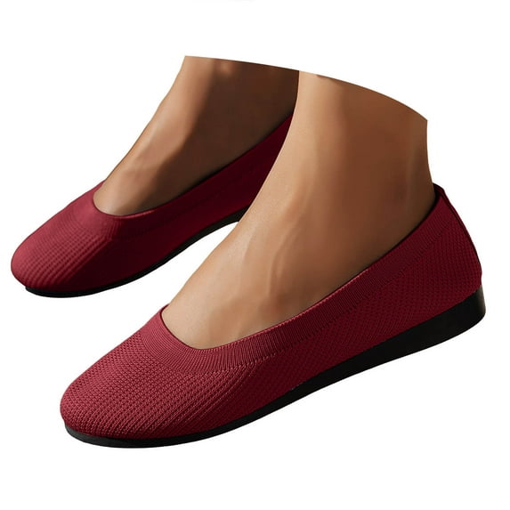 Mepaouo Women Round Toe Flats Comfortable Ballet Flat Shoes Ladies Dressy Slip-ons Loafers Mary Jane