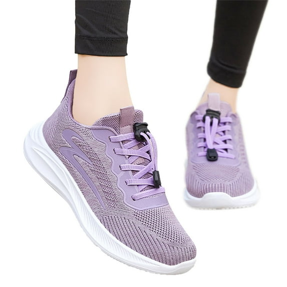 Mepaouo Women Running Shoes Lace Up Memory Foam Walking Shoes Lightweight Comfy Sport Sneakers