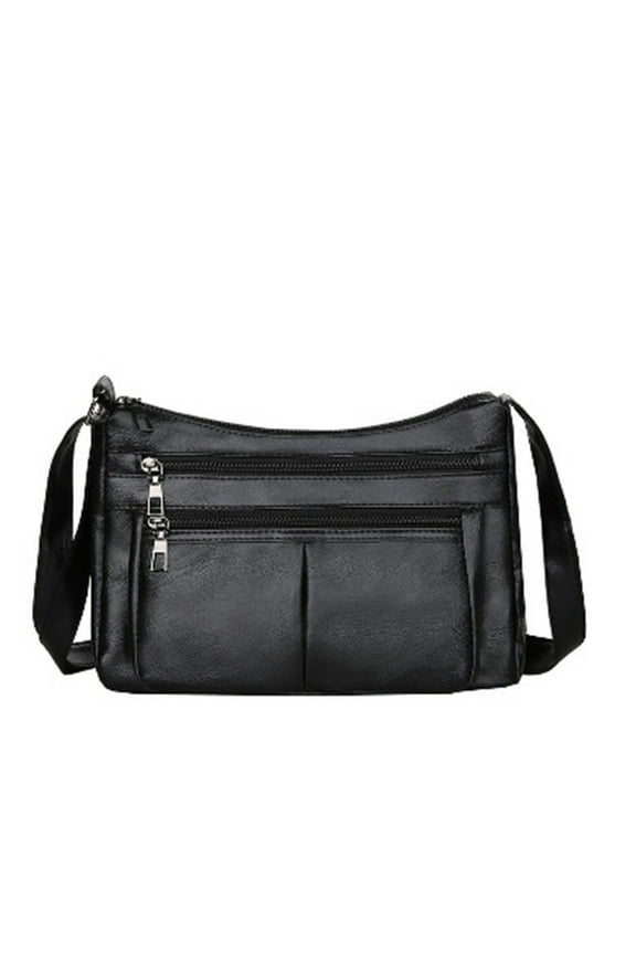 Women Shoulder Handbag Multiple Pockets Crossbody Purse Top Handle Satchel Tote Bags(Black)