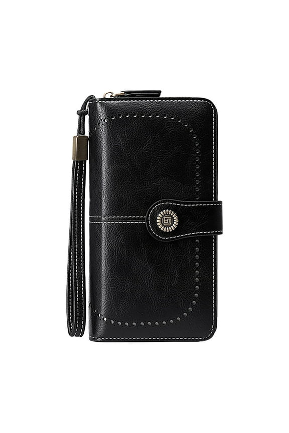 Women Wallet Leather RFID Blocking Long Organizer Coin Pocket Card Case Clutch Purse