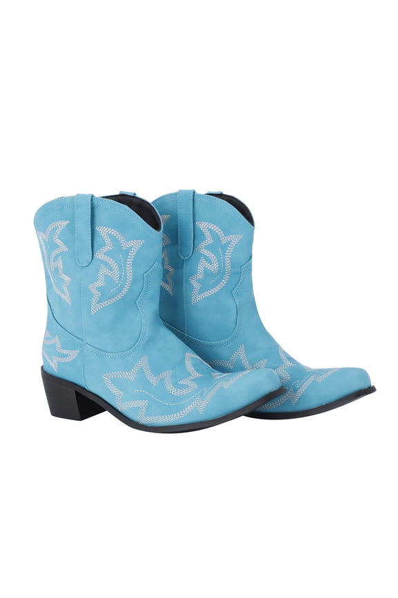 Women Western Cowgirl Boots Pointe Cowboy Country Concert Disco Outfits Fashion Ankle Booties