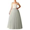 thumbnail image 1 of Mepaouo Women's A Line Tutus Tulle Party Evening Tutu Skirts Tea Length Wedding Long Dress for Women, 1 of 3
