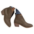 thumbnail image 1 of Mepaouo Women's Ankle Boots V Cut out Chunky Stacked Heel Chelsea Booties Winter Fall Slip on Dress Shoes, 1 of 6