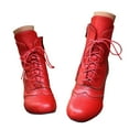 thumbnail image 1 of Mepaouo Women's Ankle Dance Boots Round Toe Low Heel Combat Boots Fashion Comfrtable Dress Shoes, 1 of 7