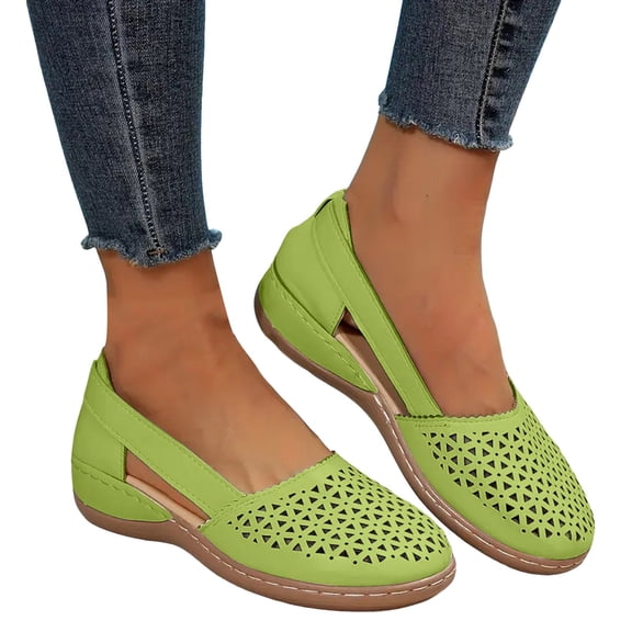 Mepaouo Women's Ballet Flats Business Office Work Casual Dress Shoes Comfortable Wedge Slip on Loafers