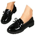 thumbnail image 1 of Mepaouo Women's Bowknot Loafers Platform Slip on Dressy Shoes Mary Jane Business Work Flats, 1 of 8