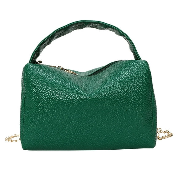 Mepaouo Women's Chain Shoulder Crossbody Bag Top Handle Satchel Trendy Leather Tote Handbag(Green)