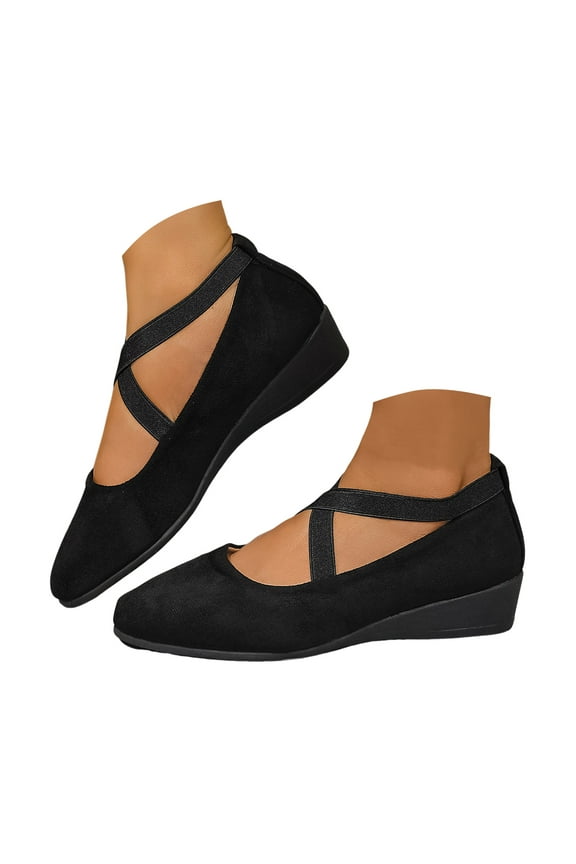 Women's Dress Flats Ballet Low Wedge Mary Jane Wedding Party Casual Business Pumps Shoes