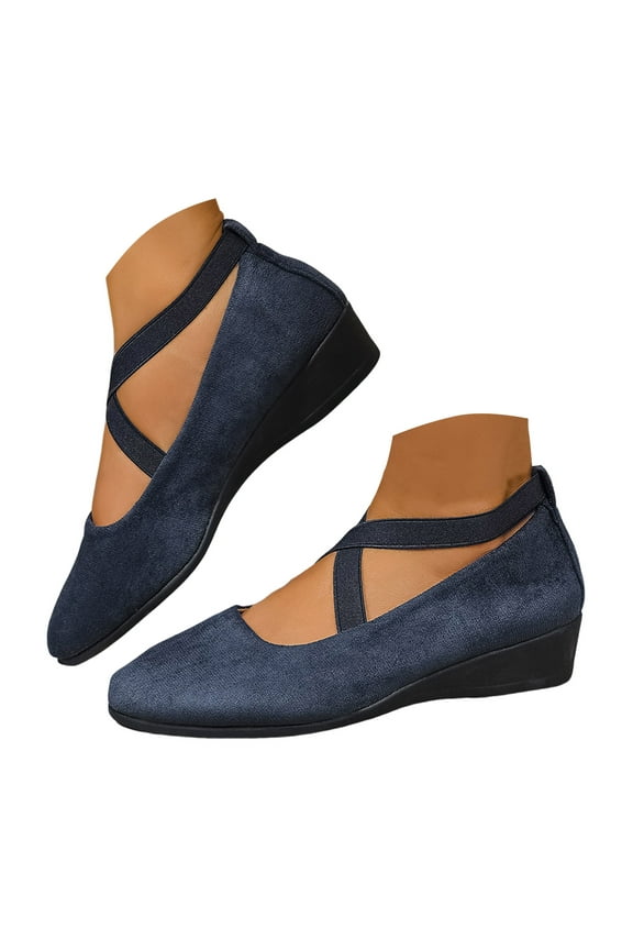 Women's Dress Flats Ballet Low Wedge Mary Jane Wedding Party Casual Business Pumps Shoes