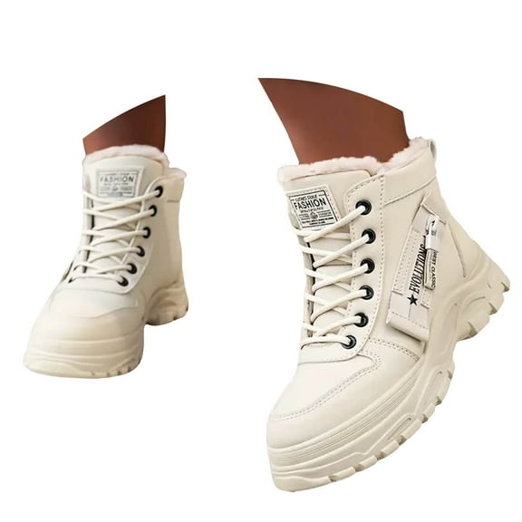 Mepaouo Women's Fashion Sport Snow Boots Lace up Arch Support Ankle Booties Workout Tennis Running Shoes